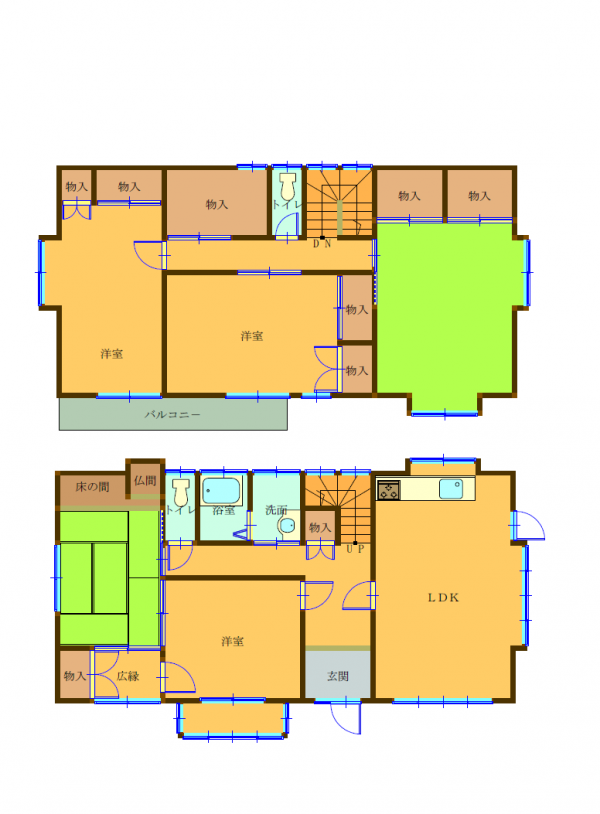 Floor plan for 1980s wood house in Kasaoka