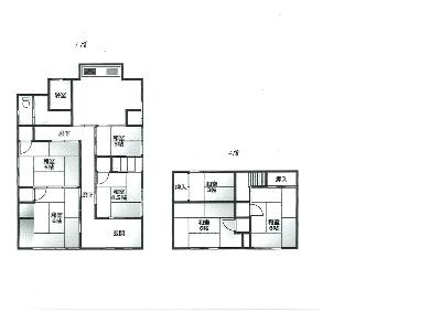 Floor plan for 1960s wood house, 2-min walk to station, Hyogo