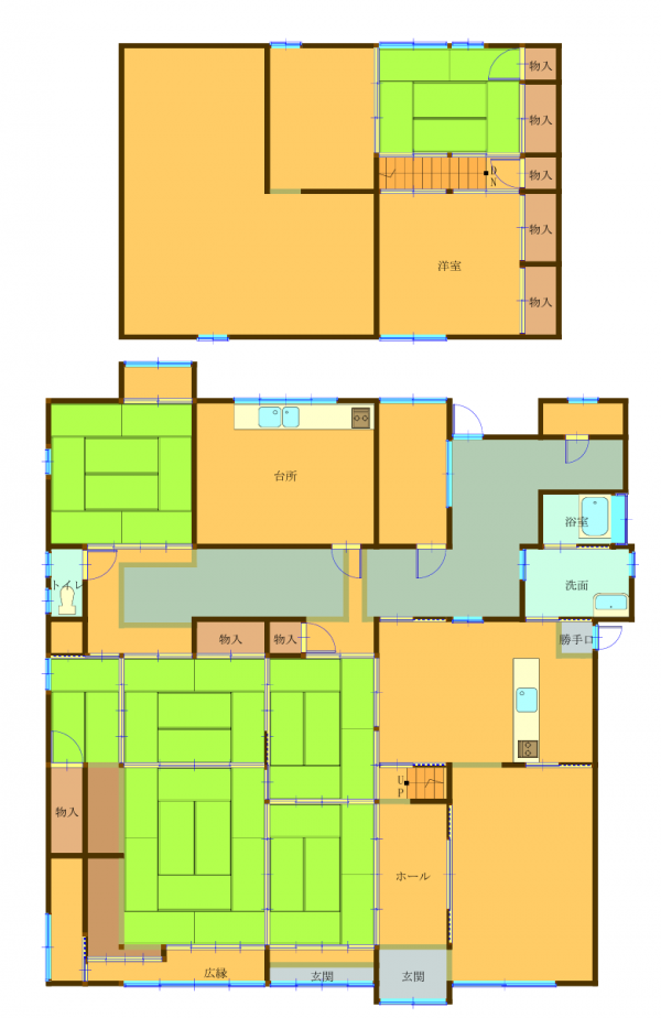 Floor plan for 1930s wood house in Okayama