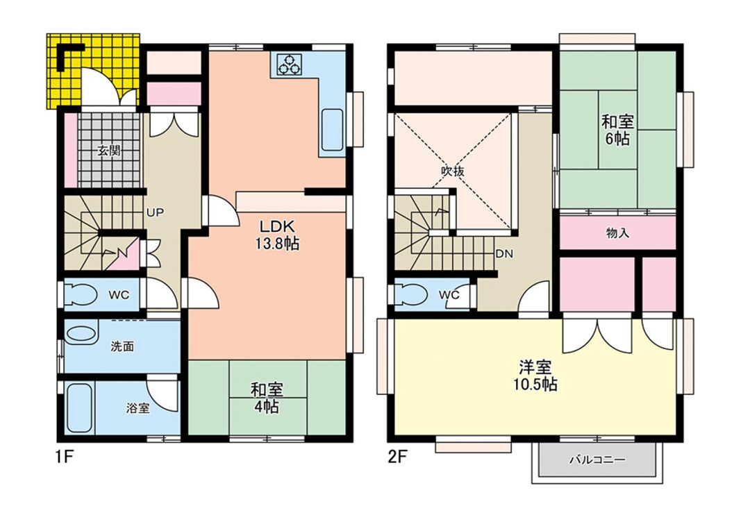 Floor plan for 1990s wood house in Fukui