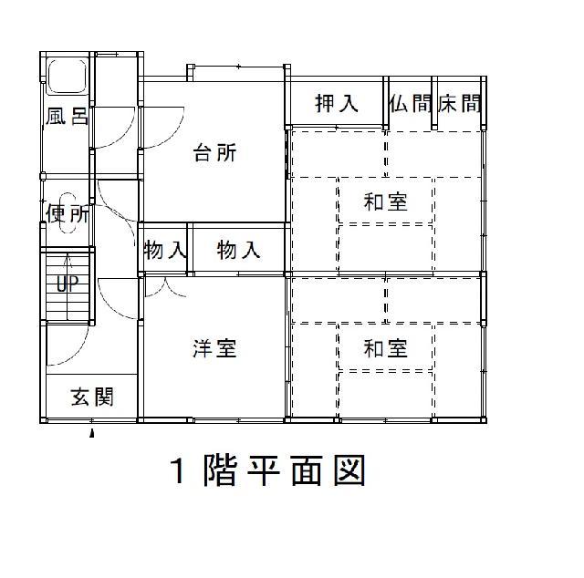 Floor plan for 1970s wood house, 12-min walk to station, Nagasaki