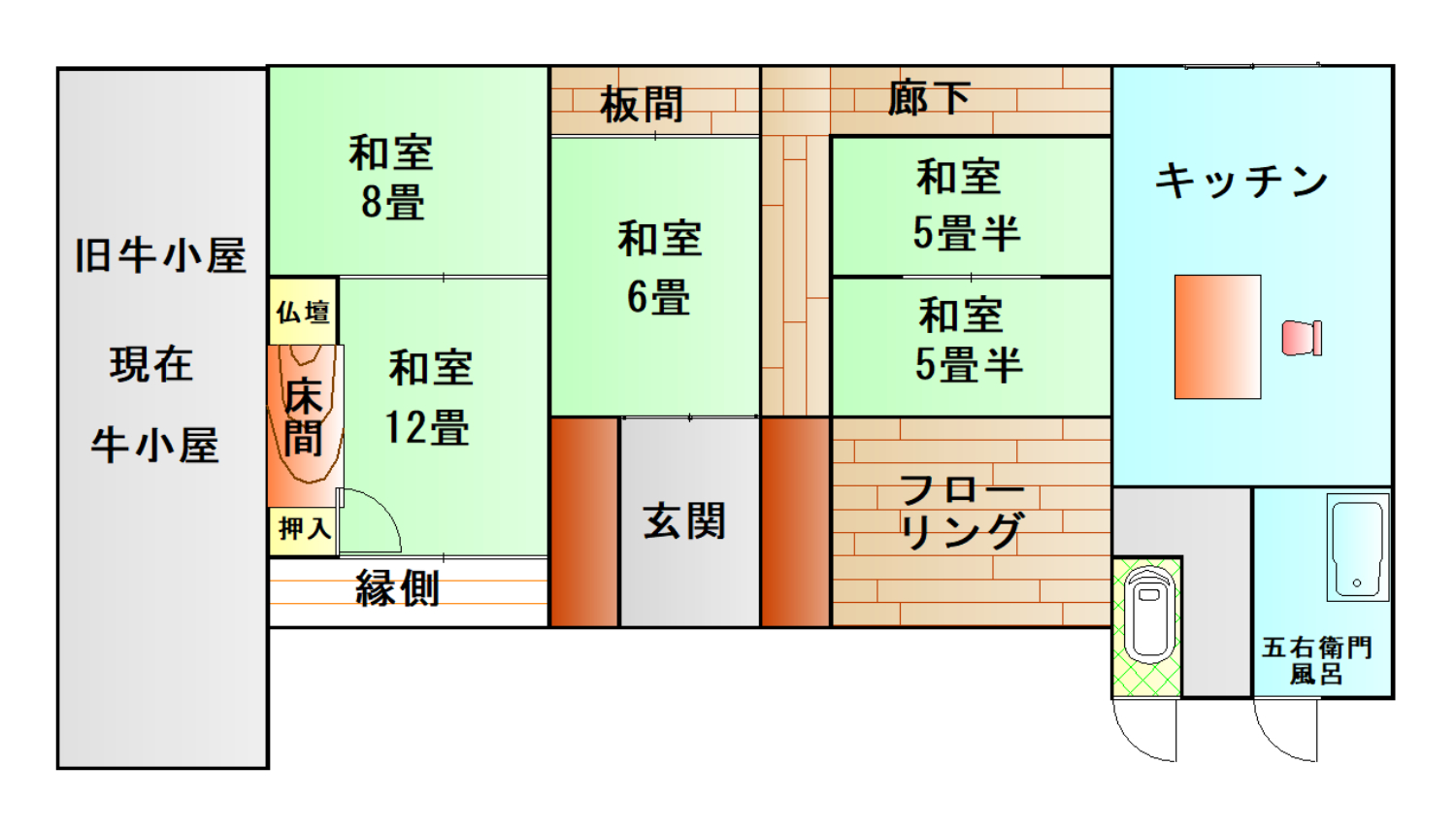 Floor plan for Wood house in Matsusaka Kahada