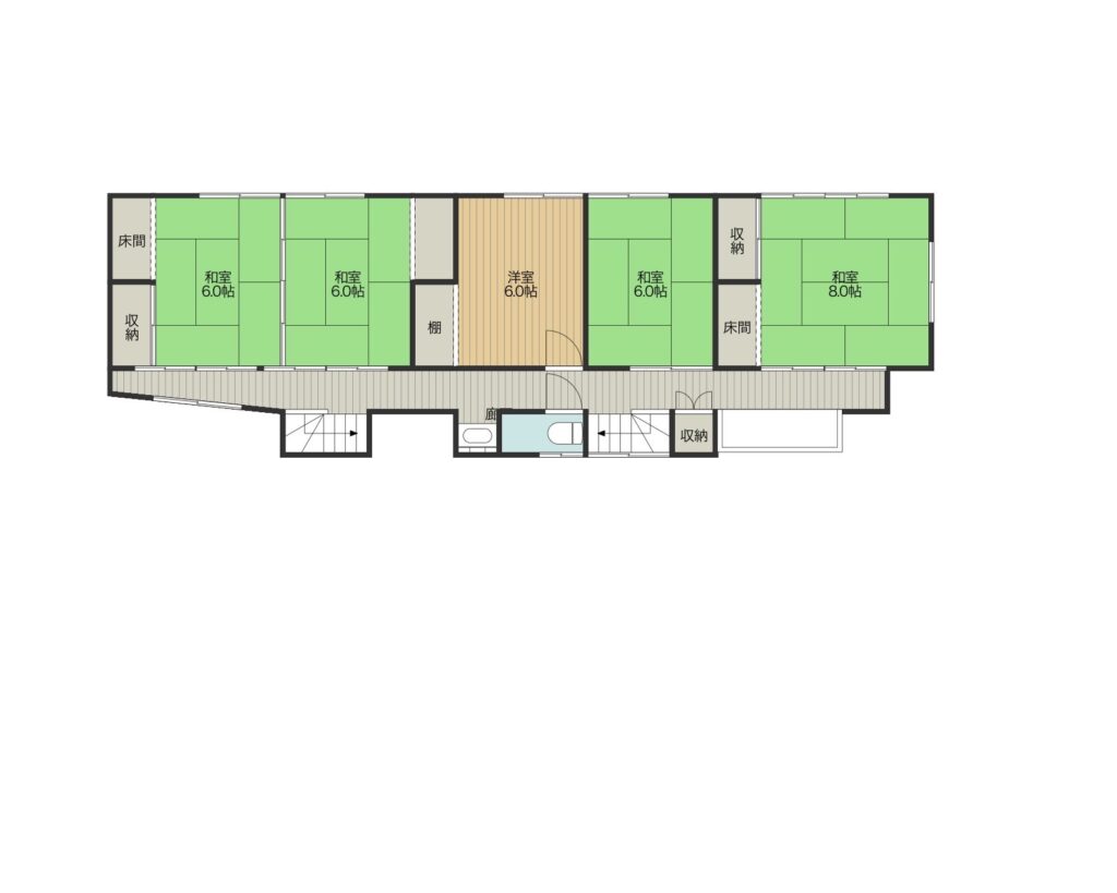 Floor plan for Wide house overlooking the shopping street