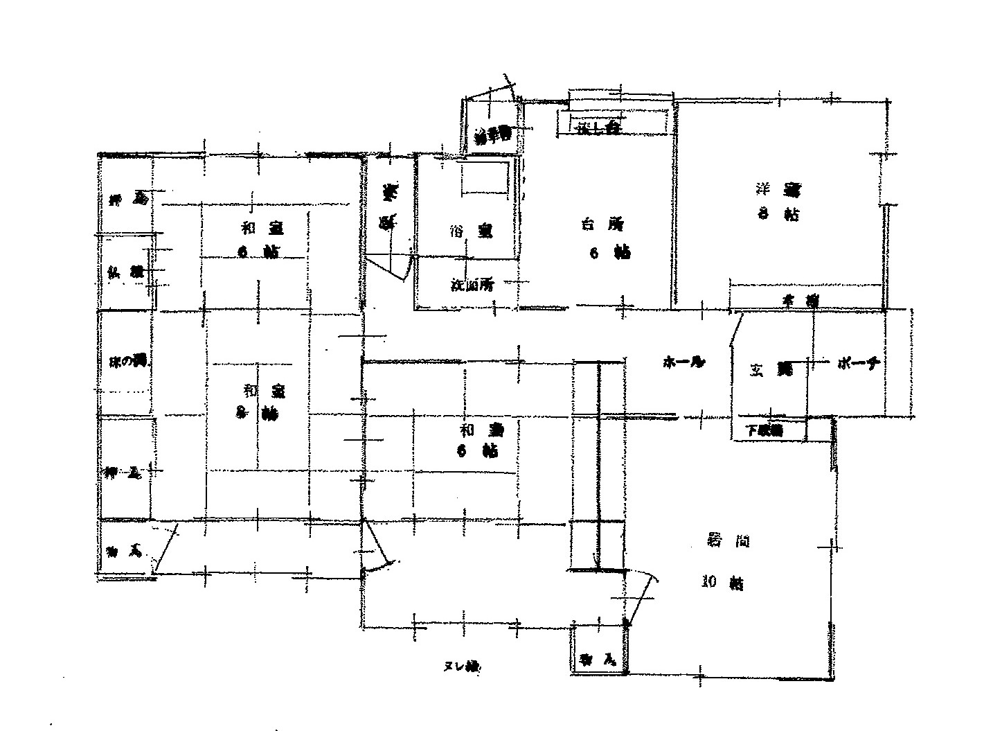 Floor plan for 1960s house, 7-min walk to station, Yamagata