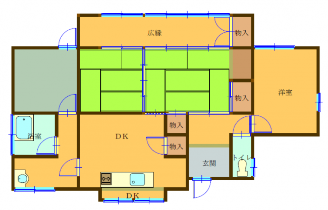 Floor plan for 1950s wood house in Okayama
