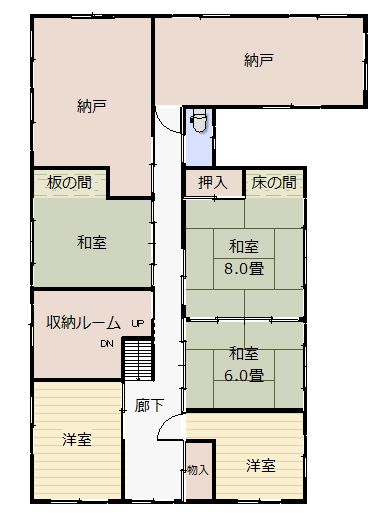 Floor plan for 1970s wood house near the coast in Tango, Kyotango