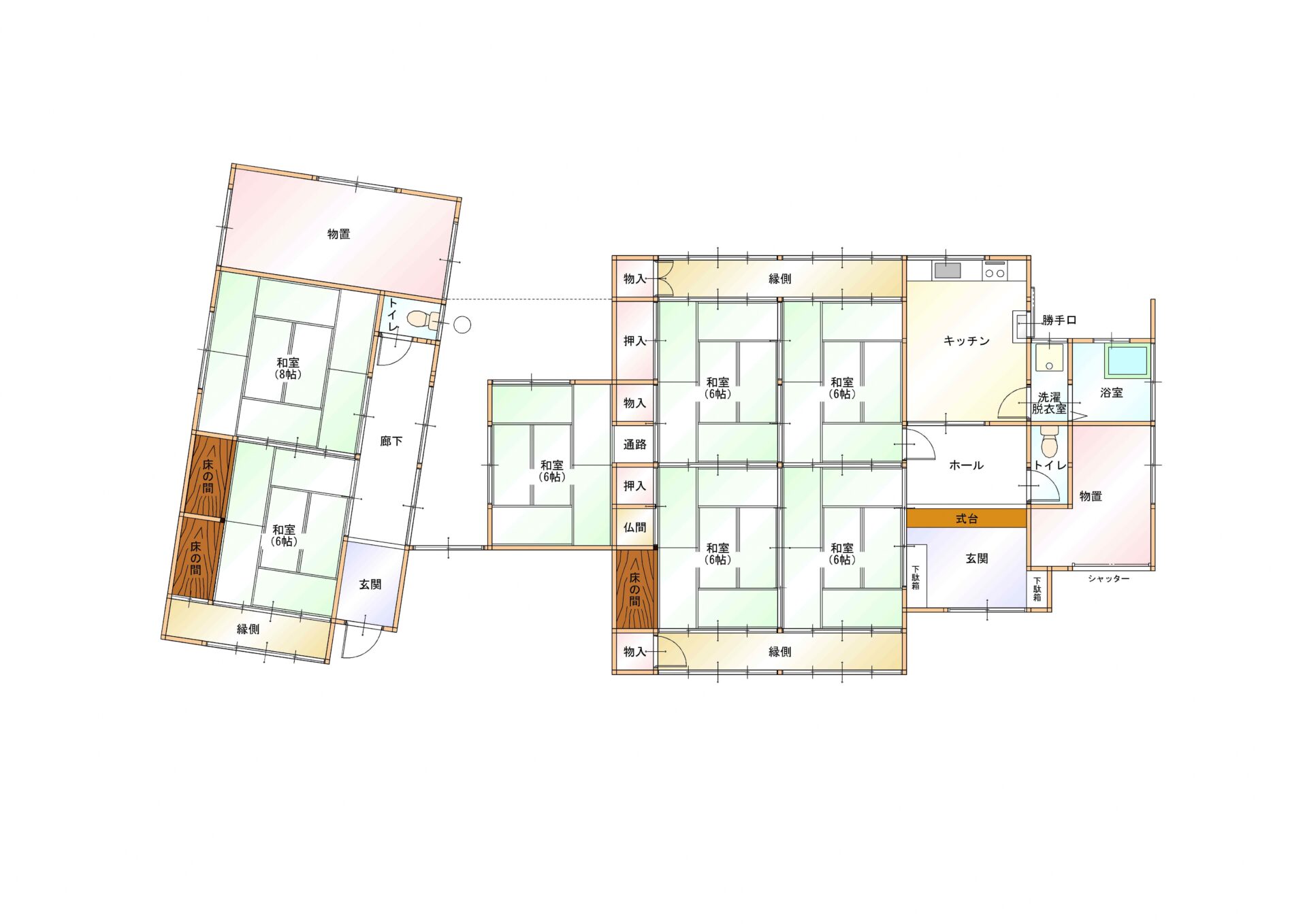 Floor plan for Wood house in Ayabe, Kyoto