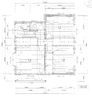 Floor plan for 1990s wood house in Fukui