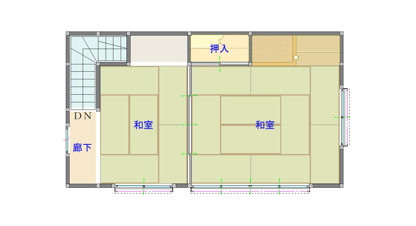 Floor plan for 1920s wood house in Tokushima
