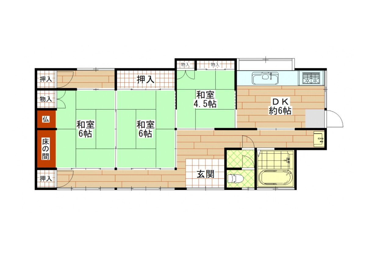 Floor plan for Wood house near the coast in Maizuru, Kyoto