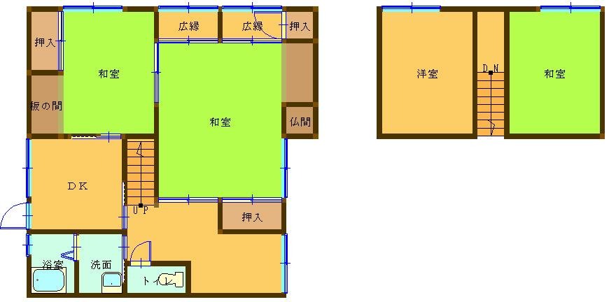 Floor plan for 1980s wood house in Kirishima, Kagoshima