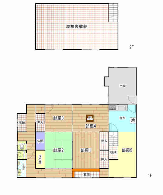Floor plan for Wood house with outbuildings in Oita