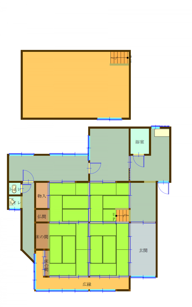 Floor plan for 1920s wood house in Okayama