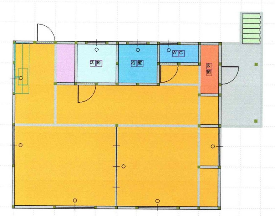 Floor plan for 2000s wood house in Matsukawa