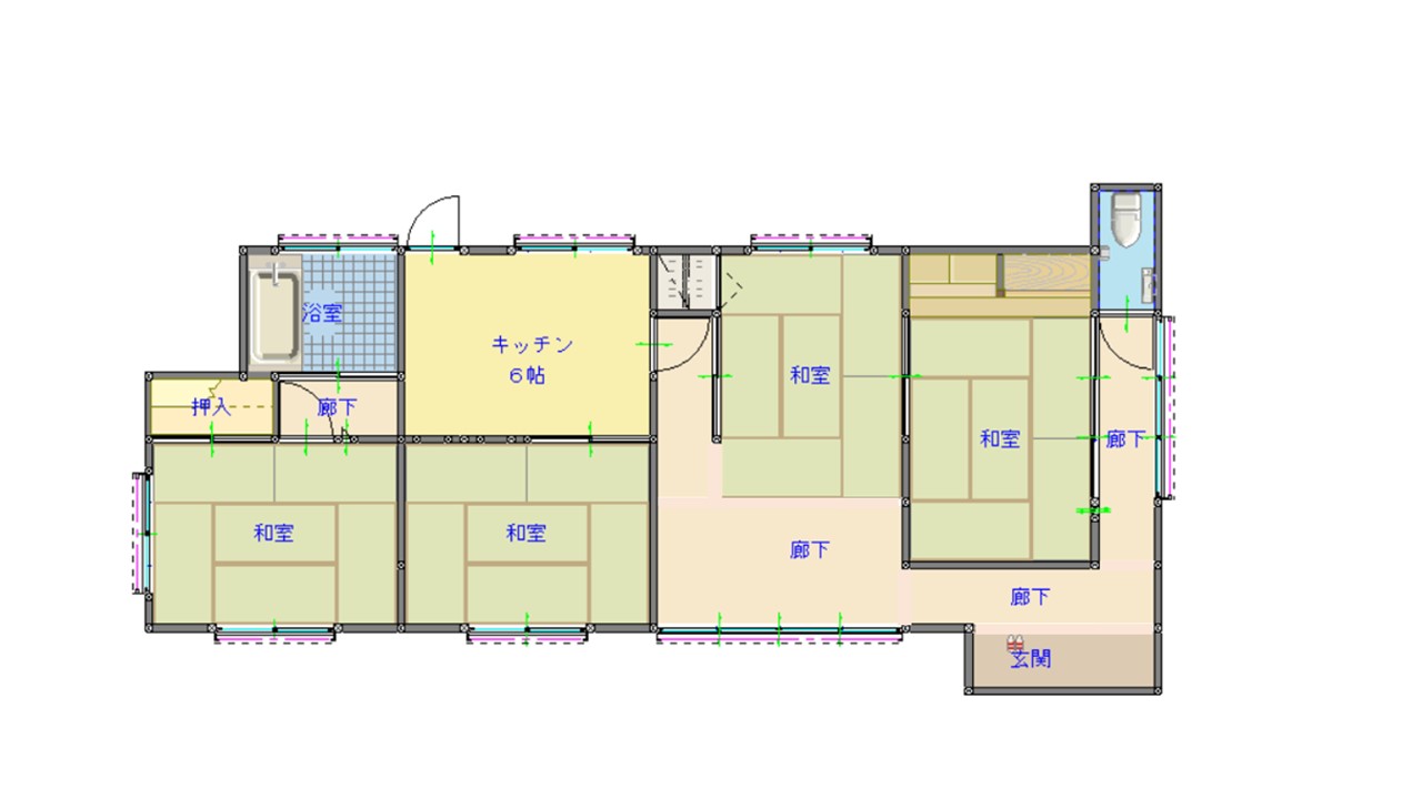 Floor plan for Wood house in Aogiyaba, Tatsugo