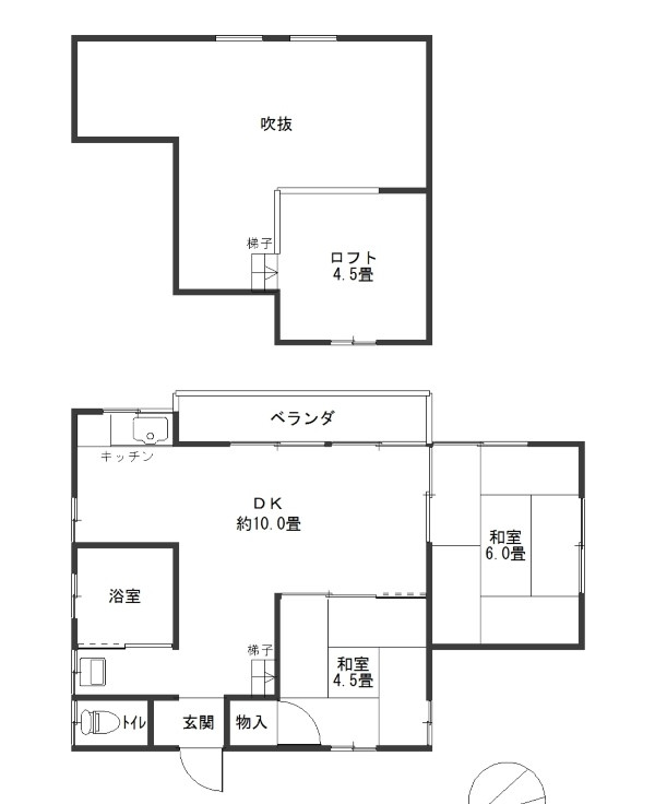 Floor plan for Wood house on a large plot in Nagano