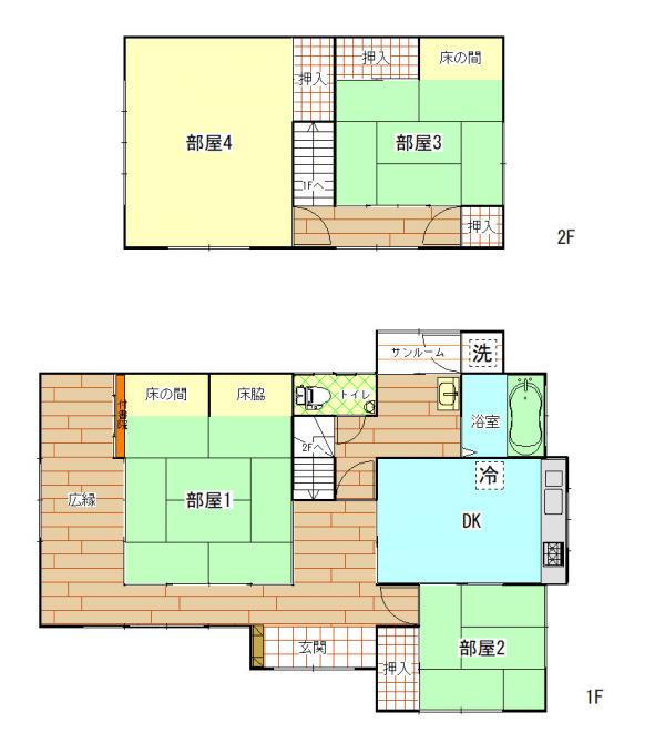 Floor plan for 1970s wood house in Oita