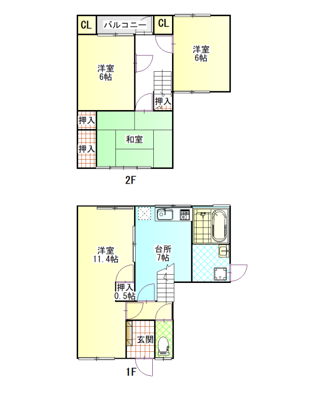 Floor plan for 1980s wood house in Kagawa