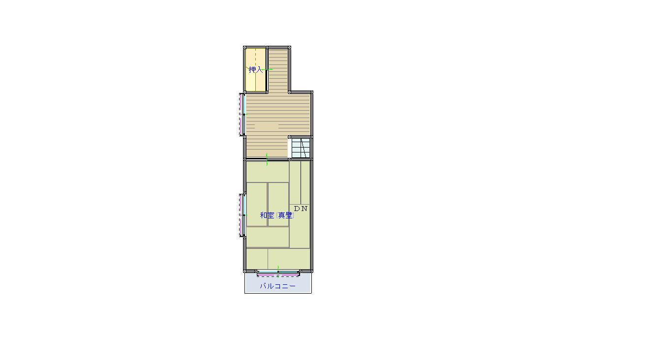Floor plan for 1960s wood house in Tokushima
