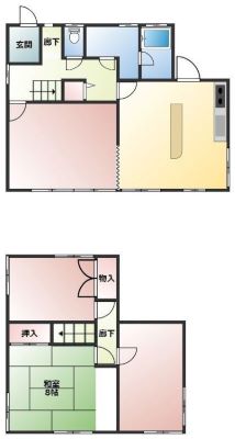 Floor plan for 1970s steel-frame house, 7-min walk to station, Hyogo