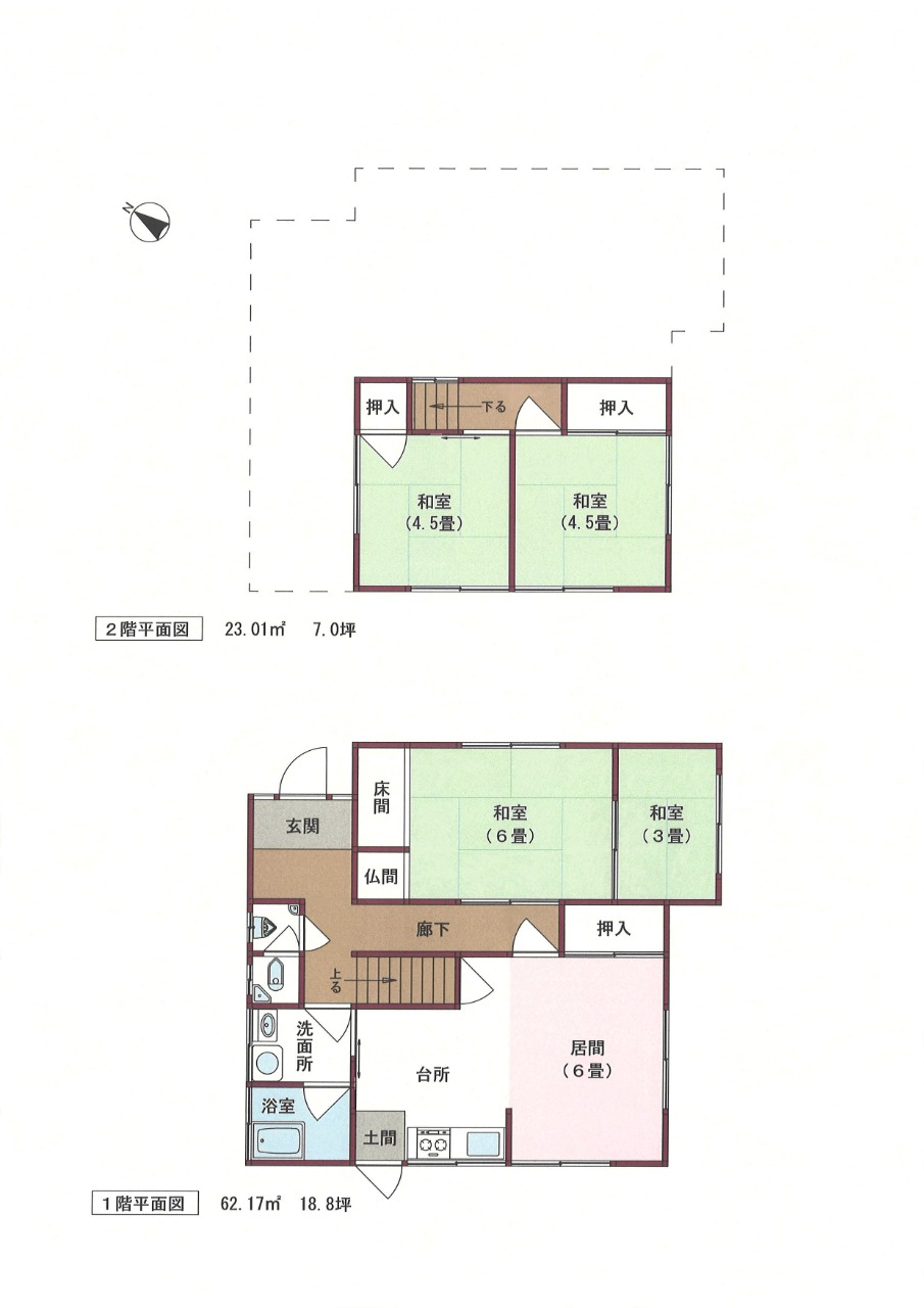 Floor plan for 1970s wood house in Oita
