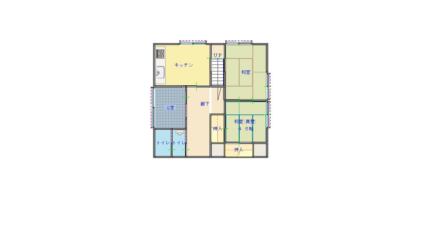 Floor plan for 1960s wood house in Tokushima