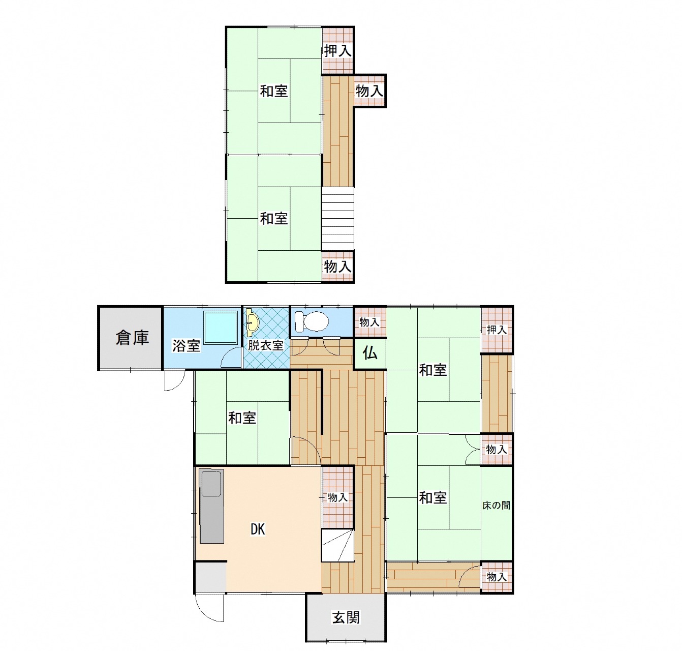Floor plan for 1970s wood house in Kochi