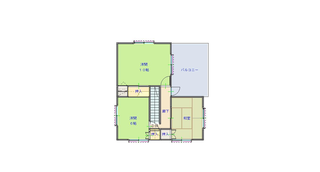 Floor plan for 1980s wood house in Tokushima