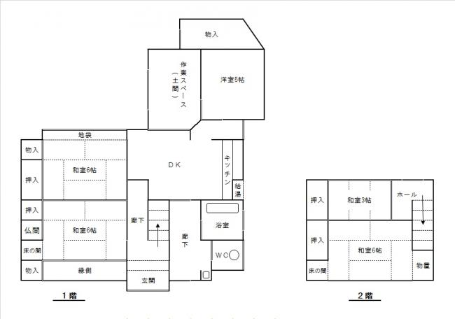 Floor plan for 1960s wood house in Shimane