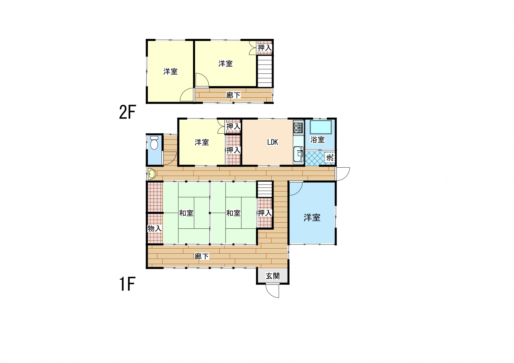 Floor plan for 1970s wood house in Yamaguchi