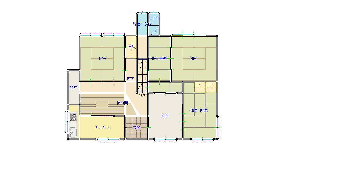 Floor plan for 1930s wood house in Tokushima