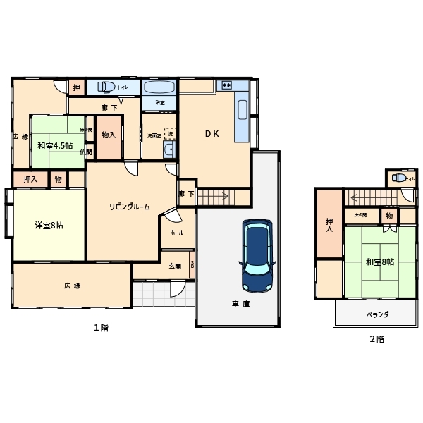 Floor plan for 1960s wood house in Yamaguchi