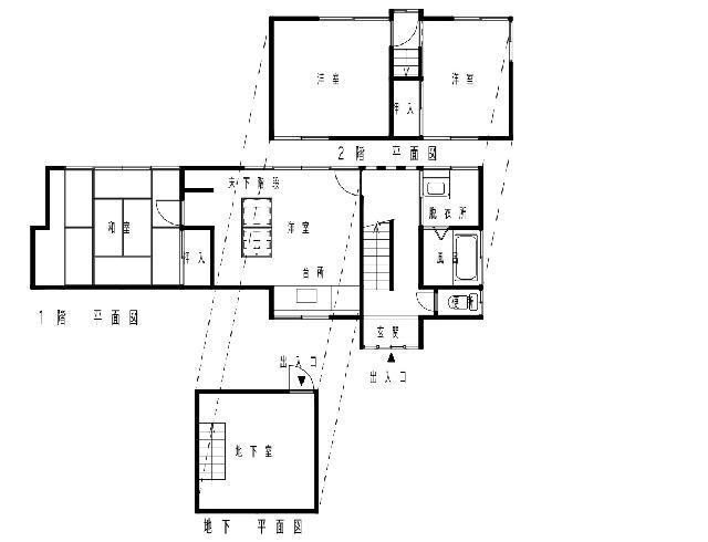 Floor plan for 1970s wood house, 12-min walk to station, Nagasaki