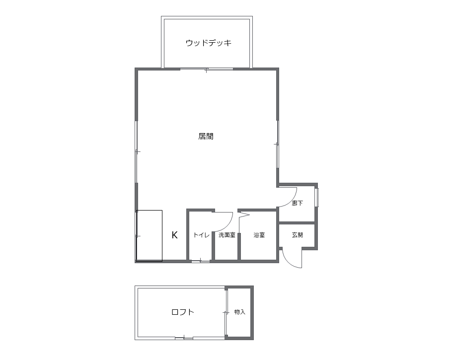Floor plan for 2000s wood house in Fukuoka