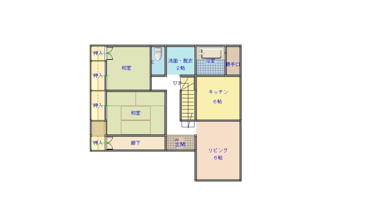 Floor plan for 1960s wood house in Nogi, Tochigi