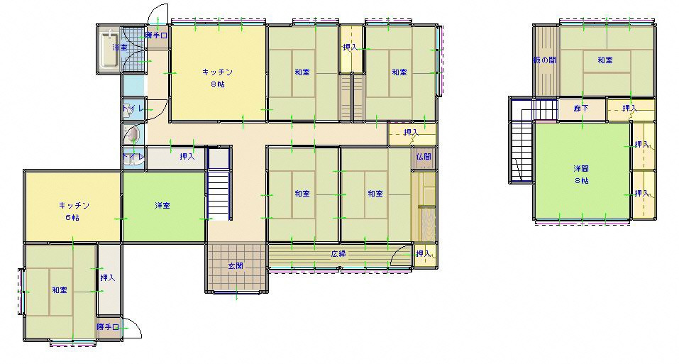 Floor plan for 1980s wood house on a large plot in Nagasaki