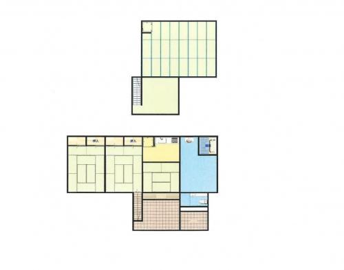 Floor plan for Wood house on a large plot in Yamagata