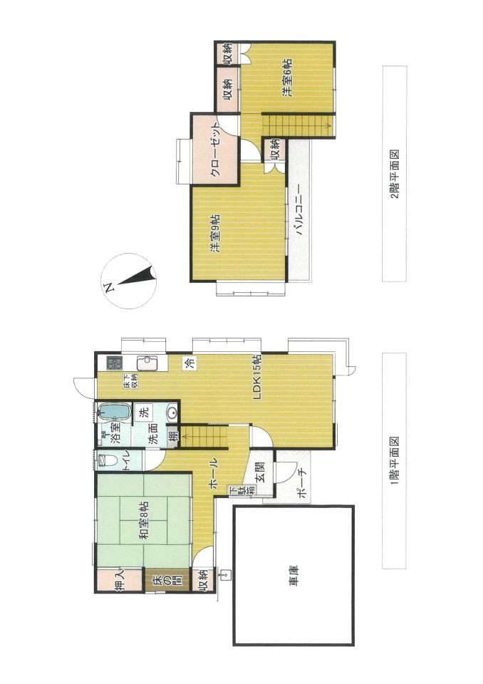 Floor plan for 1980s wood house in Tochigi