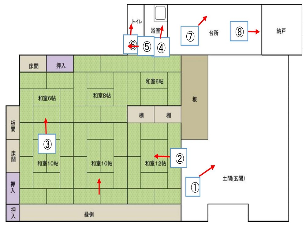 Floor plan for Wood house on a large plot in Gunma