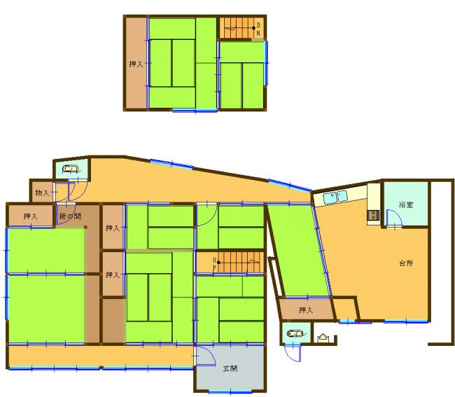 Floor plan for 1930s wood house in Okayama
