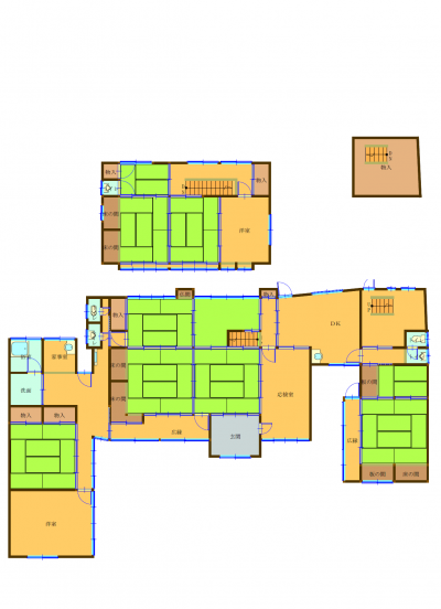 Floor plan for 1950s wood house in Okayama