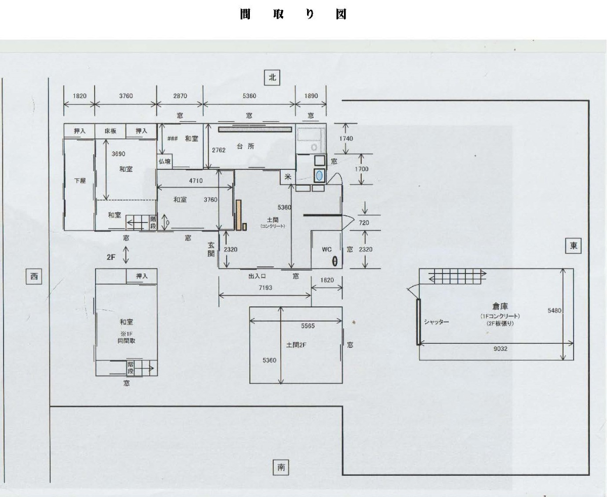 Floor plan for Wood house on a large plot in Yamagata