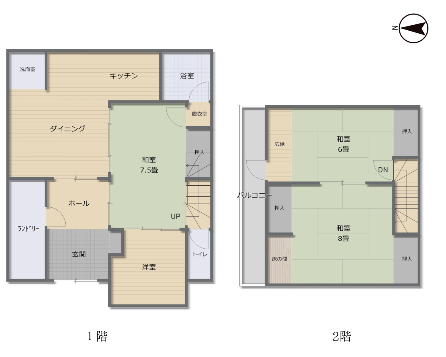 Floor plan for Wood house, 6-min walk to station, Hyogo
