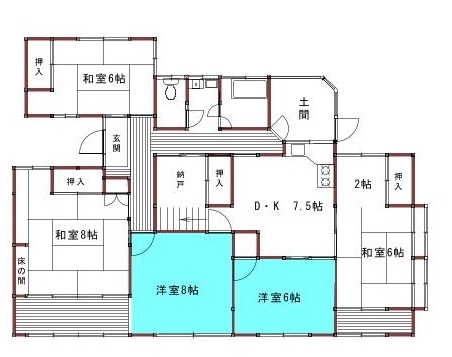 Floor plan for 1960s house in Komoro