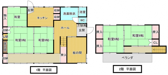 Floor plan for 1970s wood house in Iwate