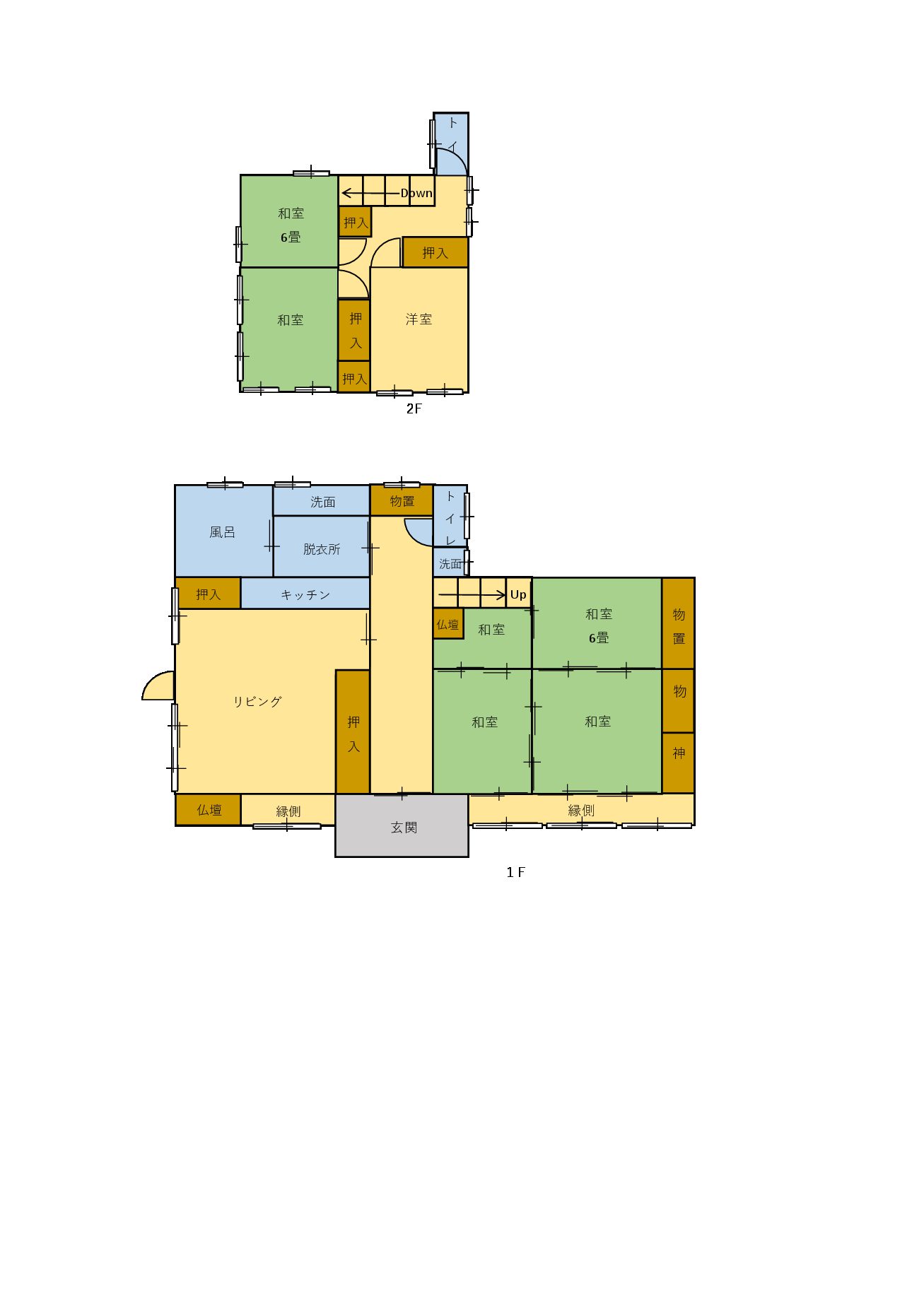 Floor plan for 1970s wood house on a large plot in Nagasaki
