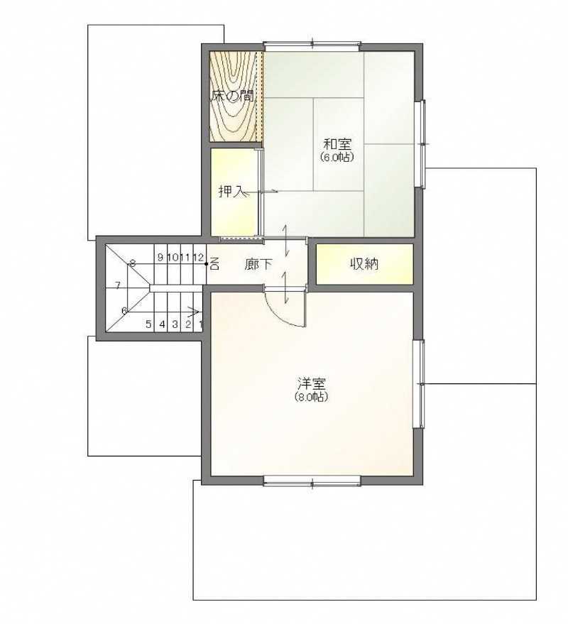 Floor plan for Vacant Property 1027, Single-family house in Wakamatsu Town