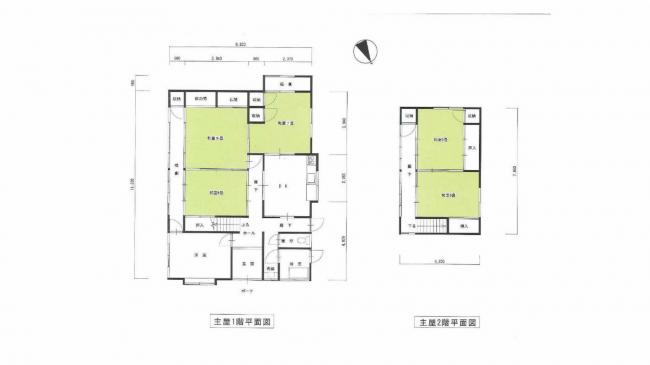 Floor plan for 1960s wood house, 8-min walk to station, Shimane