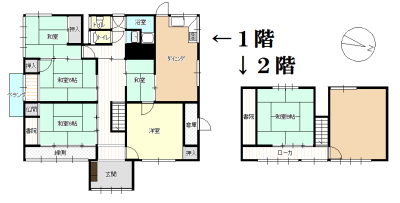 Floor plan for 1950s wood house in Tottori