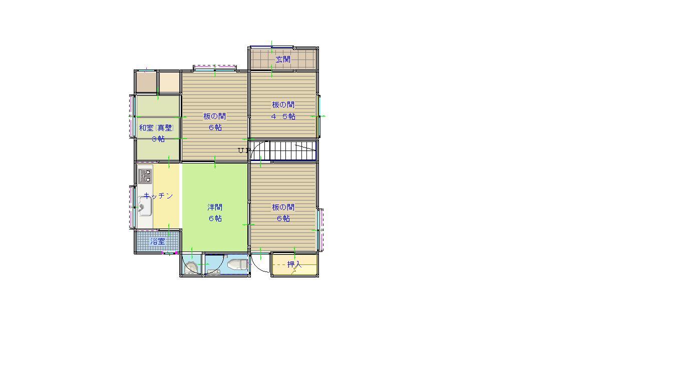 Floor plan for 1960s wood house in Tokushima